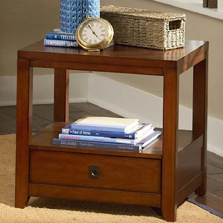 Base Shelf End Table with Drawer